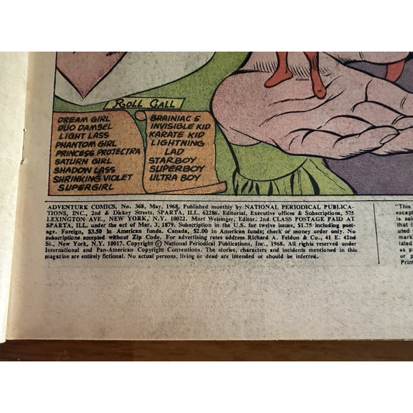DC Comics, SUPERBOY #155 & ADVENTURE COMICS #368/ .12 issues 1960S FAIR VINTAGE - Picture 12 of 14